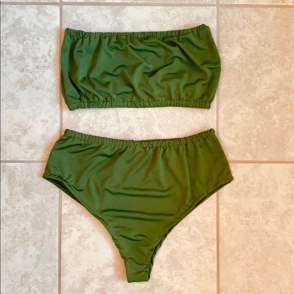 Other - ✨NWOT Army Green High Waisted Bikini